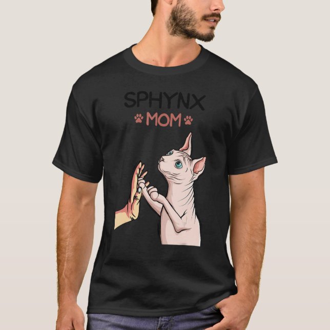 Sphynx Mamma Cat Sphinx Hairless Cat Owner Älskare T Shirt (Framsida)