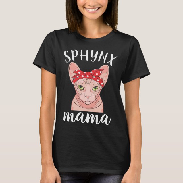 Sphynx Mamma Hairless Cat Mor Kvinnor T Shirt (Framsida)