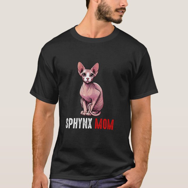 Sphynx mamma, rolig sphynx katt t shirt (Framsida)