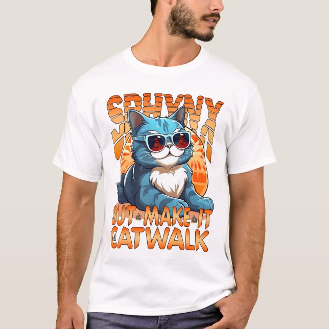 Sphynx, men gör den till Catwaldo T Shirt (Framsida)