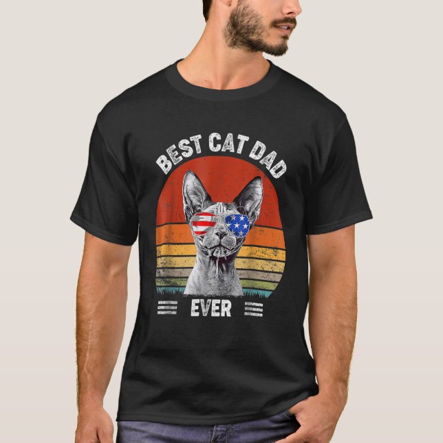 Sphynx Pappa Cat Sphinx Hairless Cat Lovers Owner  T Shirt (Framsida)