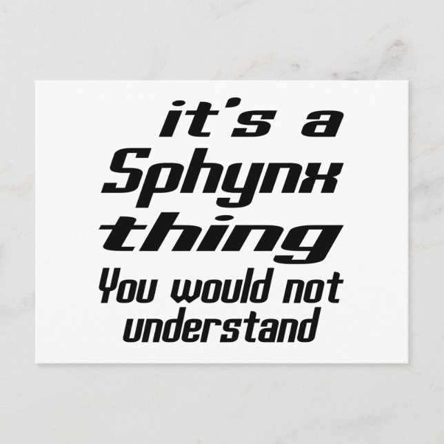 Sphynx Sak-design Vykort (Framsida)