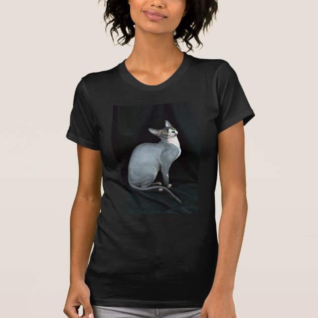 Sphynx, svart & vit tee shirt (Framsida)
