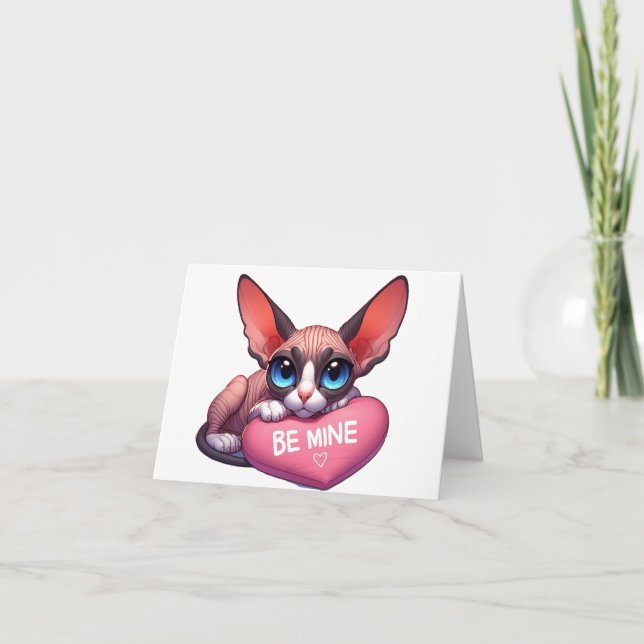 Sphynx Valentine Card Kort (Framsida)