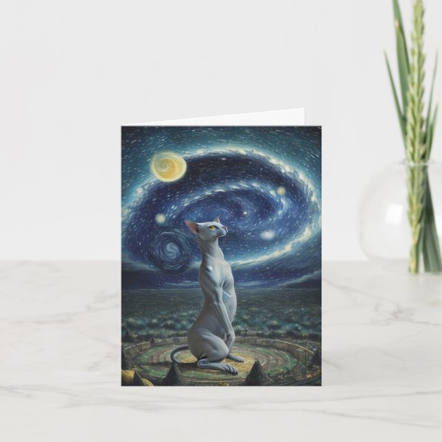 Sphynx valfritt hälsningskort för Tillfälle Tack Kort (Framsida)