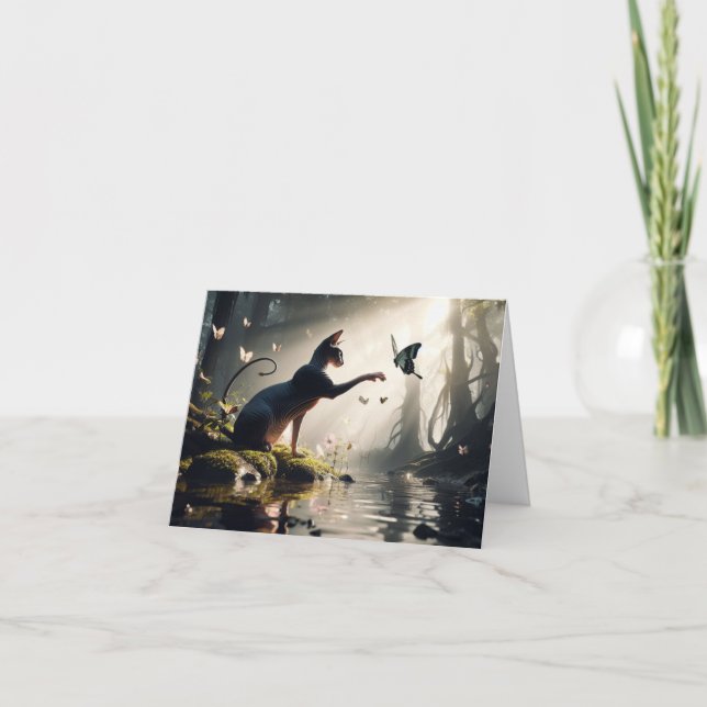 Sphynx Vänlig Välkomstkort Kort (Framsida)