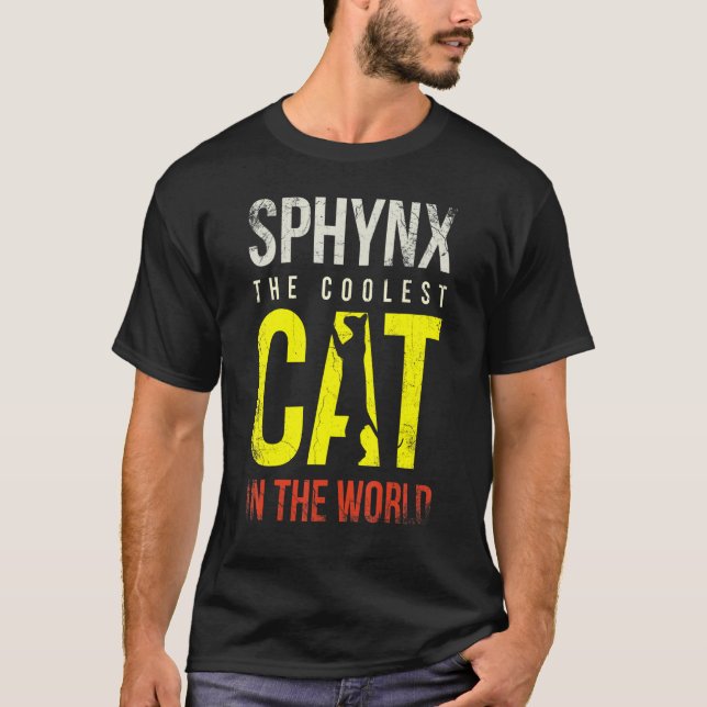 Sphynx, världens mest färgade katt för sackaroxkat t shirt (Framsida)