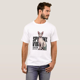 Sphynx Vibe Zero Päls Katt Attityd T Shirt