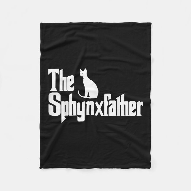 Sphynxfather Funny Cat Pappa Shirt Manar Sphynx Lo Fleecefilt (Framsidan)