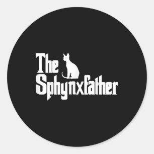 Sphynxfather Funny Cat Pappa Shirt Manar Sphynx Lo Runt Klistermärke