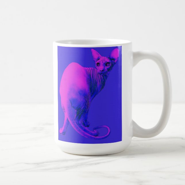 sphynxkatt-rosor kaffemugg (Höger)