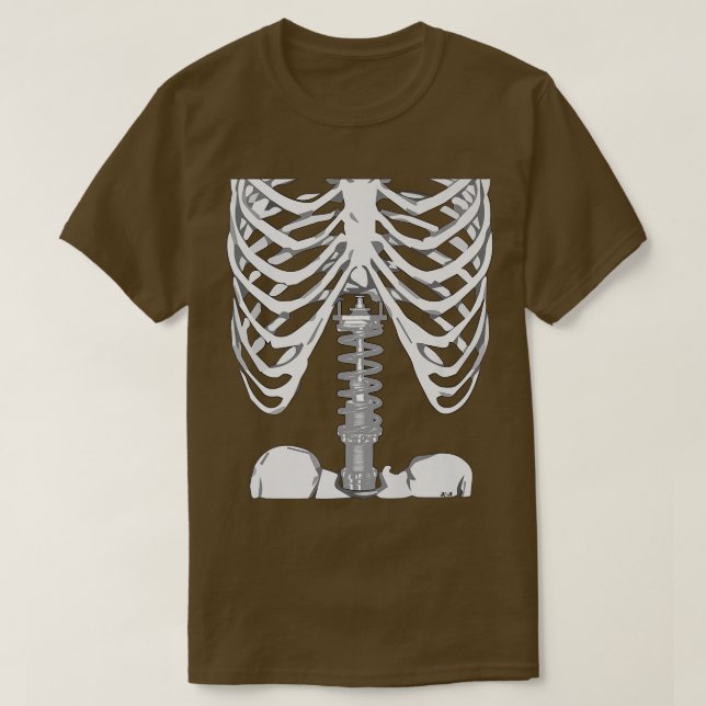 Spi för upphängning av Coilover Skeleton Tävling T Shirt (Design framsida)