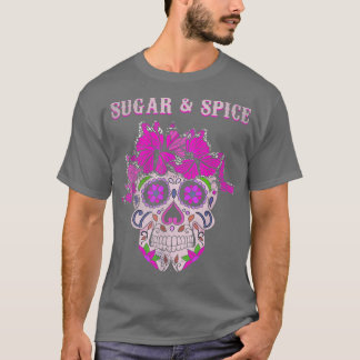 Spice Butterfly Sugar Bone Souls Day Muertos Day H T Shirt