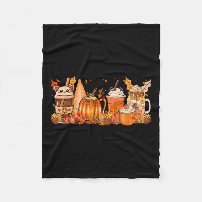 Spice Fall Coffee Hett Tea Autumn Harvest Women Dr Fleecefilt (Framsidan)