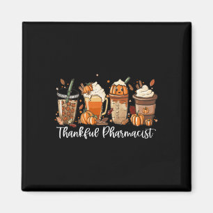 Spice Latte Fall Coffee Älskare - Thankful Pharmac Magnet