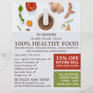 Spice Mix, Health Food Store Advertising Reklamblad