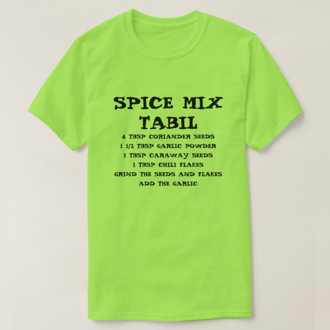 Spice Mix Tabil Tee Shirt (Design framsida)