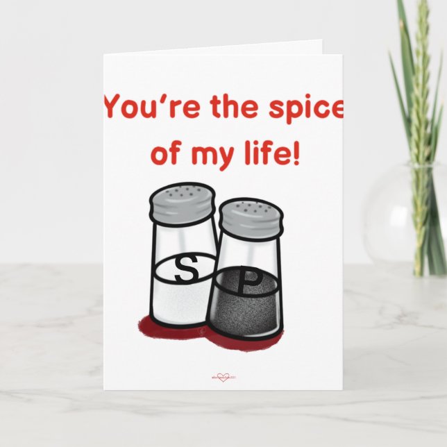 Spice of My Life Valentine's Day Card Kort (Framsida)