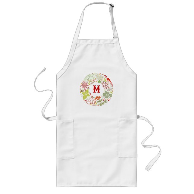 Spice - Personlig Monogram Brev Namn Apron Långt Förkläde (Framsidan)