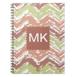 Spice Scribble Chevron ZigZag Anteckningsbok Med Spiral