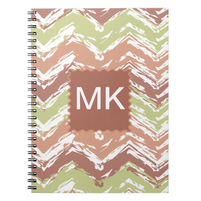 Spice Scribble Chevron ZigZag Anteckningsbok Med Spiral (Framsidan)