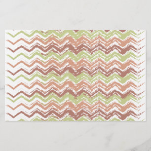Spice Scribble Chevron ZigZag Brevpapper