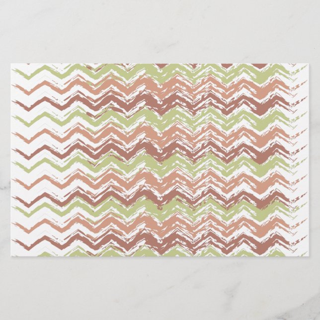 Spice Scribble Chevron ZigZag Brevpapper (Framsida)