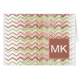 Spice Scribble Chevron ZigZag Hälsningskort