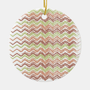 Spice Scribble Chevron ZigZag Julgransprydnad Keramik