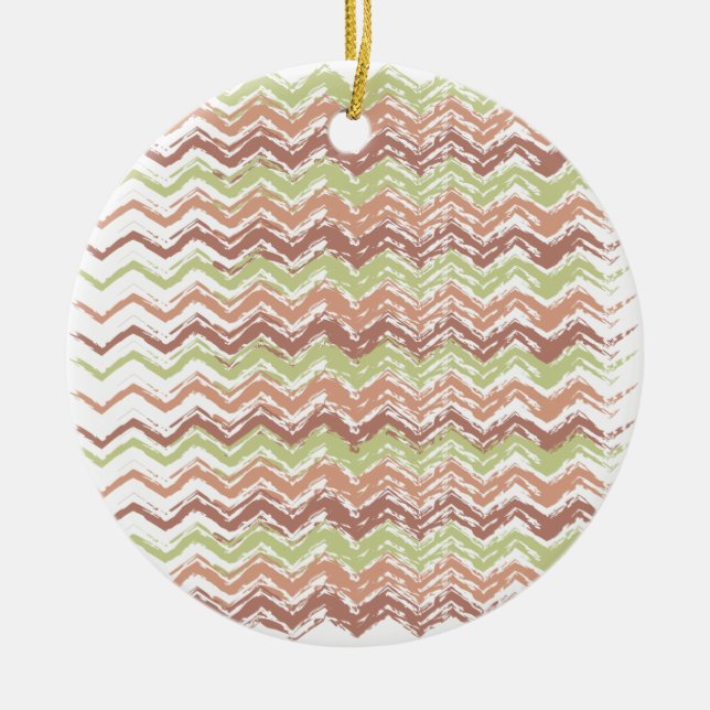 Spice Scribble Chevron ZigZag Julgransprydnad Keramik (Framsidan)