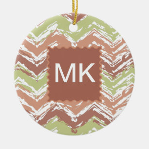 Spice Scribble Chevron ZigZag Julgransprydnad Keramik