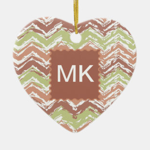 Spice Scribble Chevron ZigZag Julgransprydnad Keramik