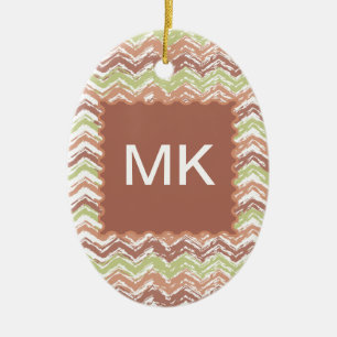 Spice Scribble Chevron ZigZag Julgransprydnad Keramik
