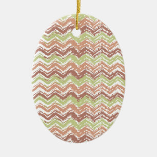 Spice Scribble Chevron ZigZag Julgransprydnad Keramik