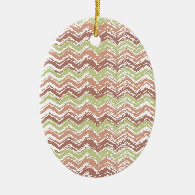 Spice Scribble Chevron ZigZag Julgransprydnad Keramik (Framsidan)