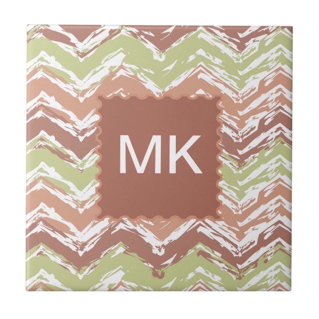 Spice Scribble Chevron ZigZag Kakelplatta (Framsidan)