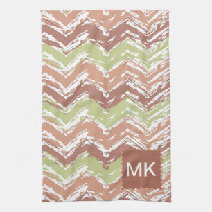 Spice Scribble Chevron ZigZag Kökshandduk