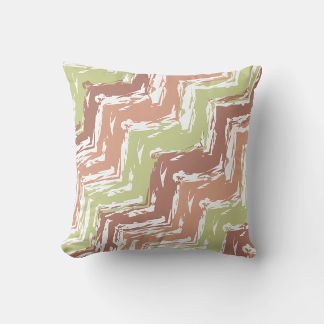 Spice Scribble Chevron ZigZag Kudde (Framsida)