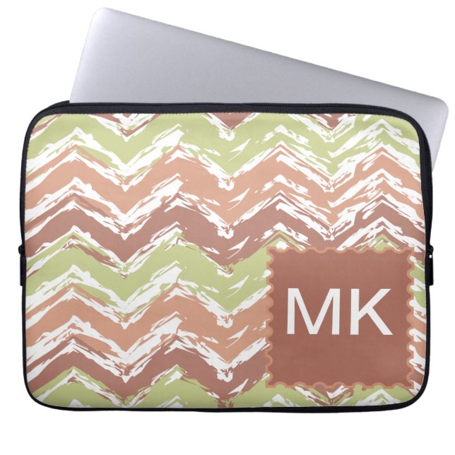 Spice Scribble Chevron ZigZag Laptop Fodral (Framsidan)
