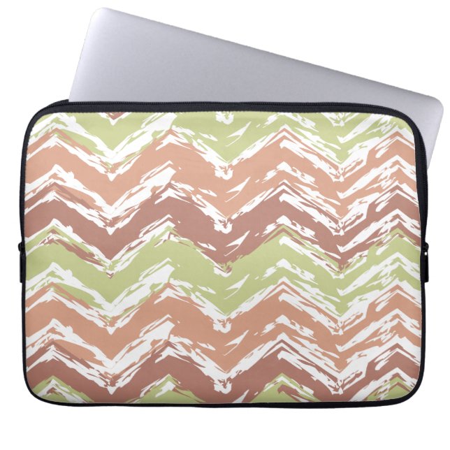 Spice Scribble Chevron ZigZag Laptop Sleeve (Framsidan)