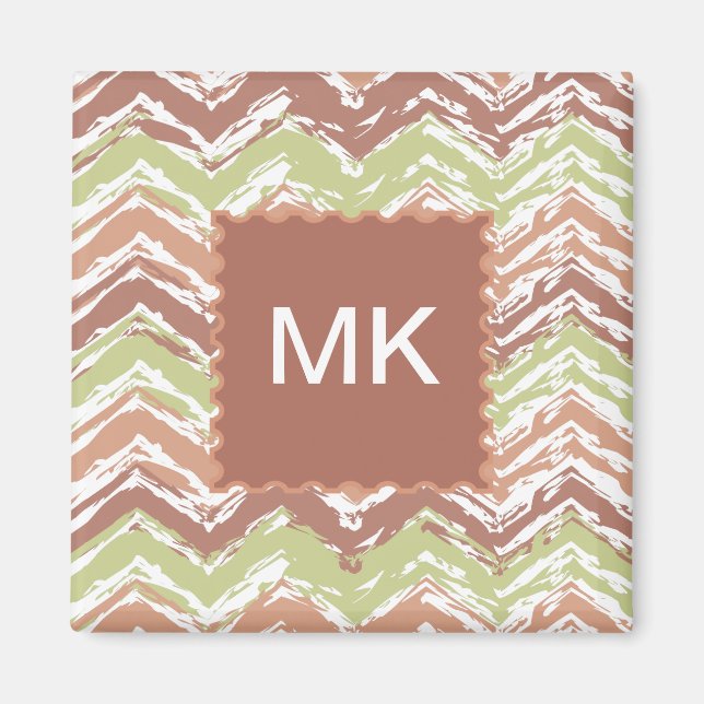 Spice Scribble Chevron ZigZag Magnet (Framsidan)