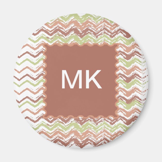Spice Scribble Chevron ZigZag Magnet (Framsidan)