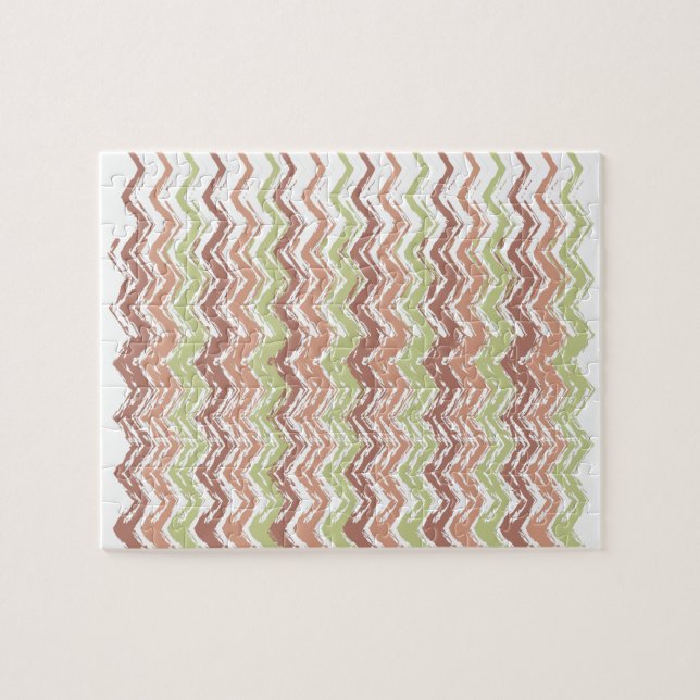 Spice Scribble Chevron ZigZag Pussel (Horisontell)