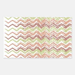 Spice Scribble Chevron ZigZag Rektangulärt Klistermärke