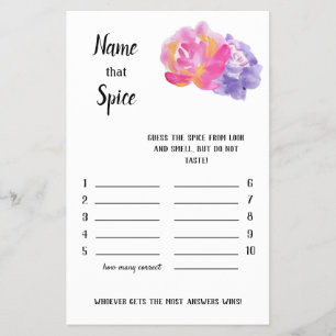 "Spice Up: Namn that Spice Möhippa Game" Flygblad