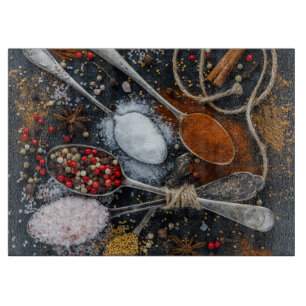 Spices arrangerad på Spoons