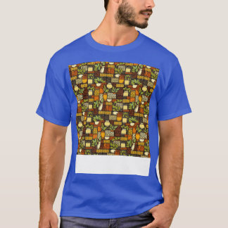 Spices Seamless Mönster Seasoning Örter Burk Indie T Shirt