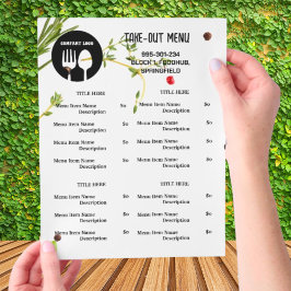 Spices Theme Restaurang Take Away Meny med QR-kod
