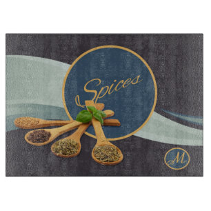 Spices Wooden Stirring Spoon med Spices Monogram
