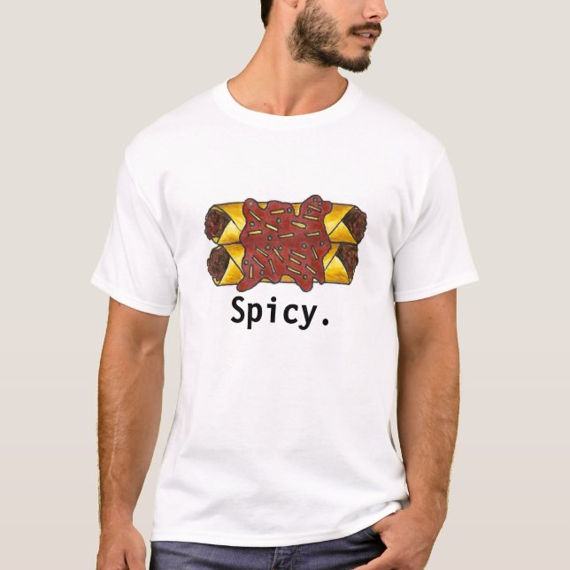 Spicy Black Bean Enchiladas Foodie Tex Mex Cuisine Tee (Framsida)